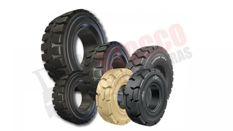 Rodas e pneus para empilhadeiras